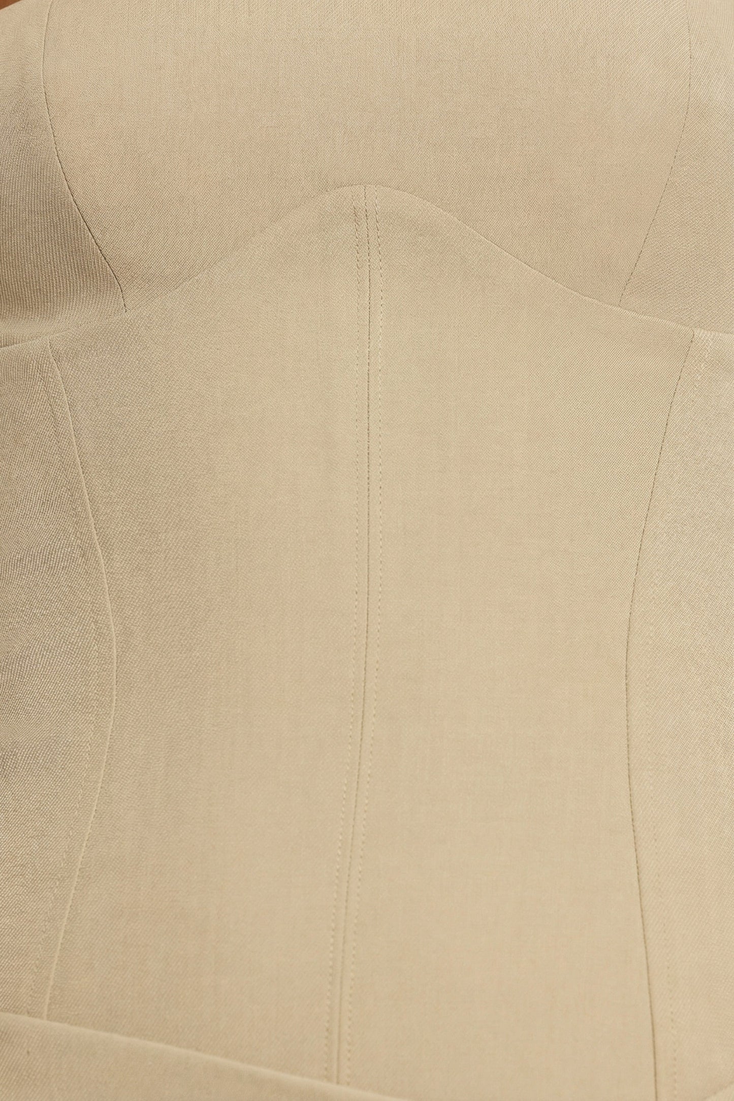 Woven Twill Wrap Over Pleated Mini Dress in Taupe