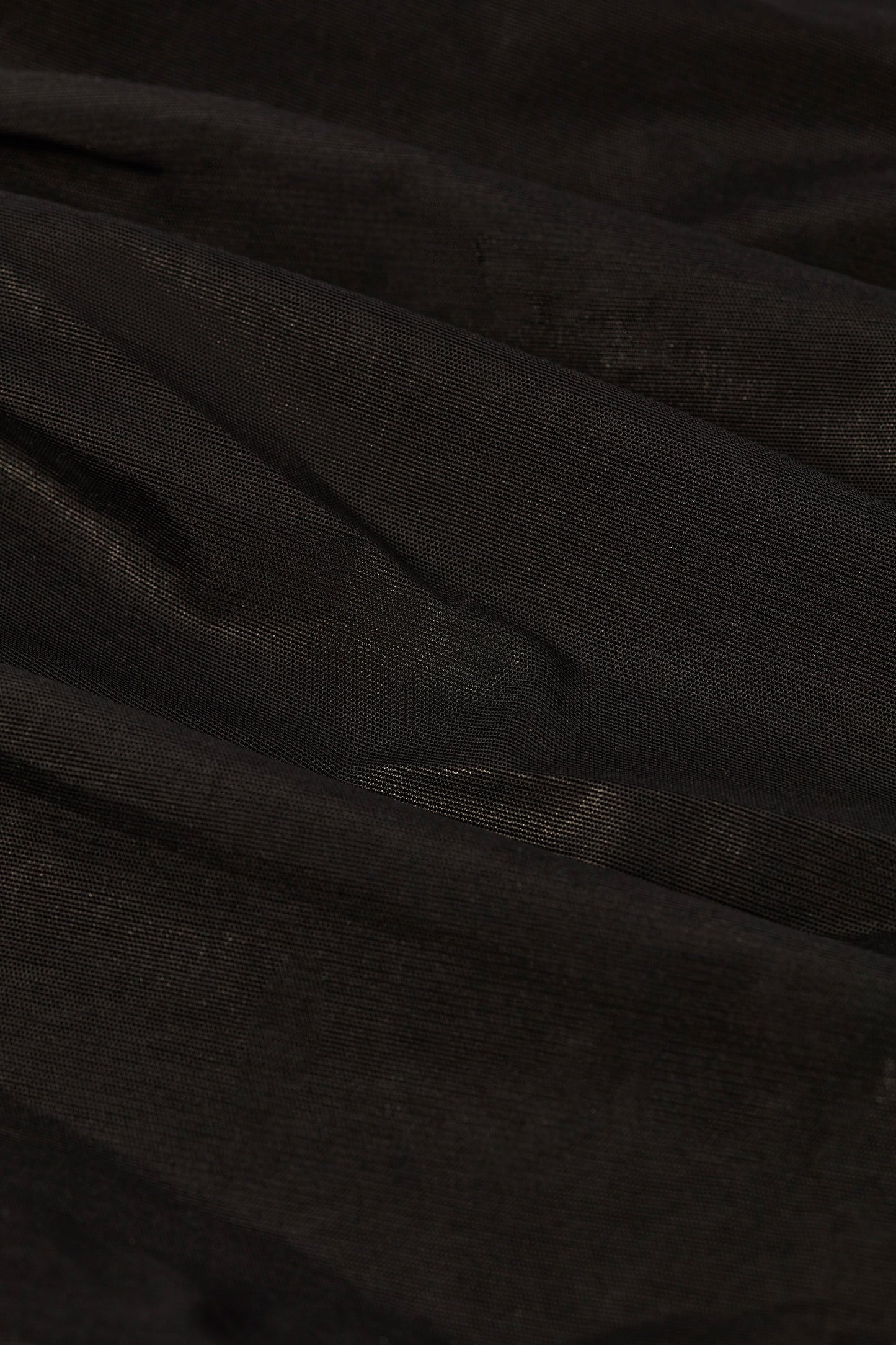 Metallic Ruffle Low-Rise Flared Trousers in Black